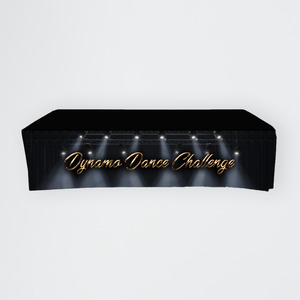 Full-Out Convertible Table Cloth - 8' to 6', Drape style, 4 sided, Closed back